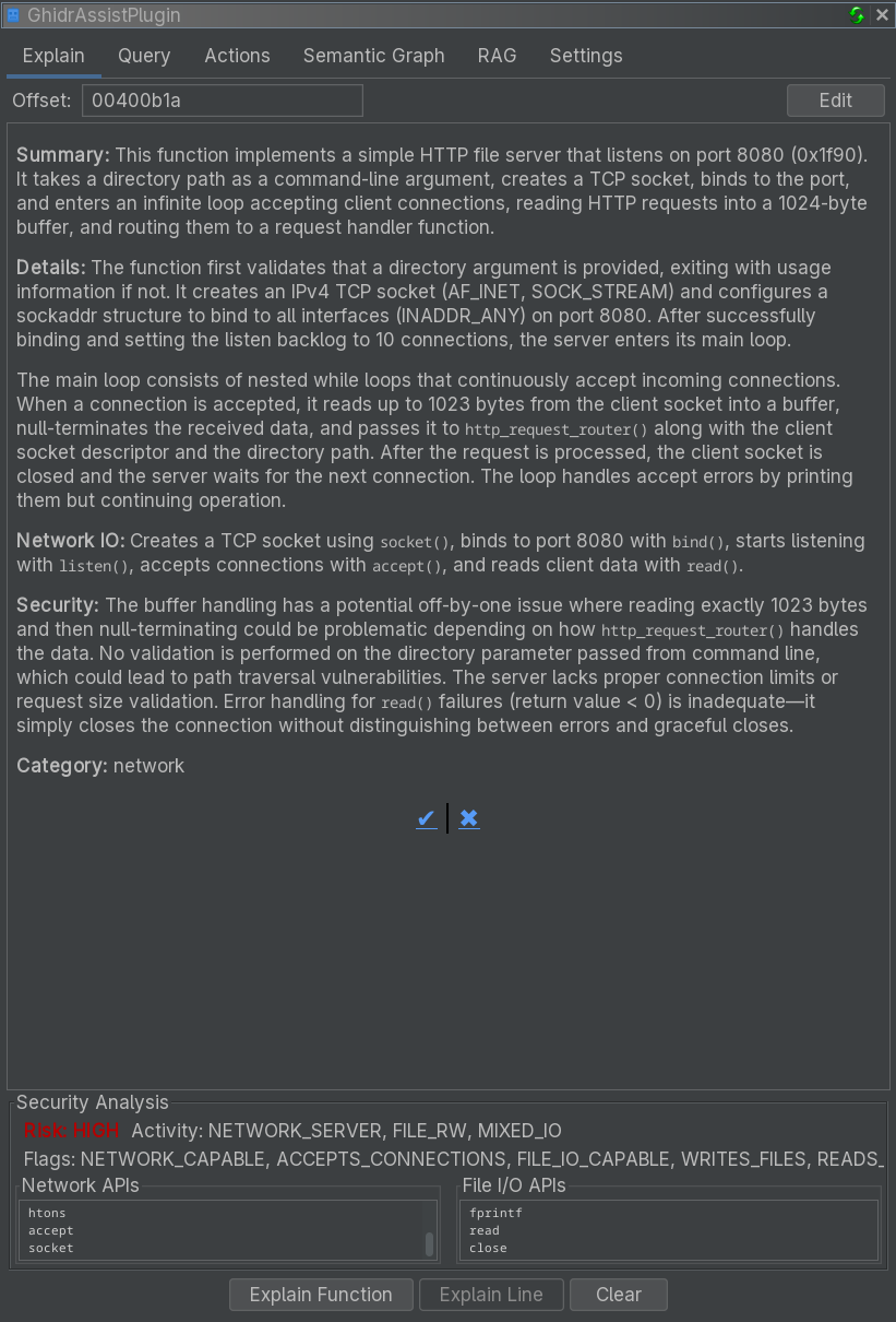 Explain Tab Interface